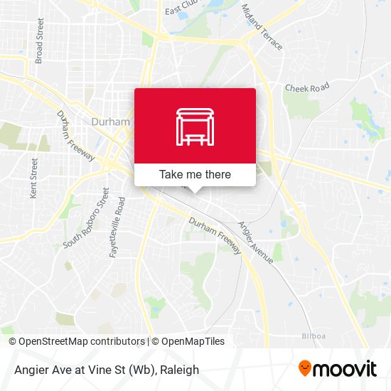 Angier Ave at Vine St (Wb) map
