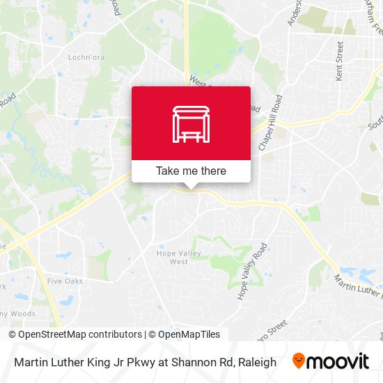 Martin Luther King Jr Pkwy at Shannon Rd map