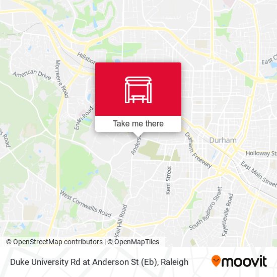Duke University Rd at Anderson St (Eb) map