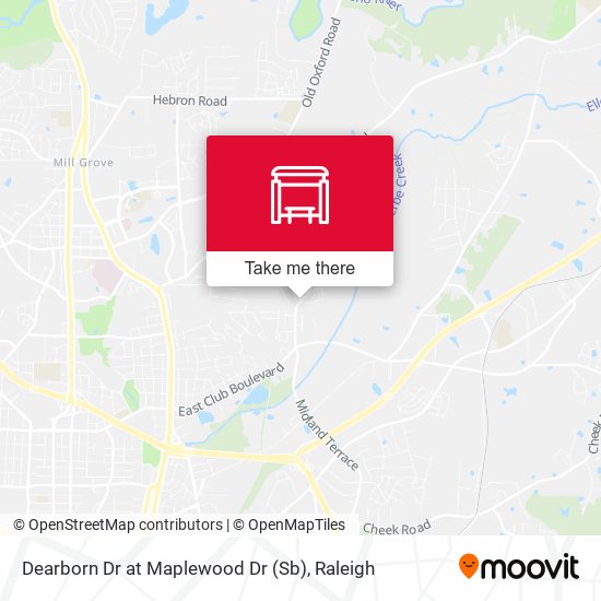 Dearborn Dr at Maplewood Dr (Sb) map