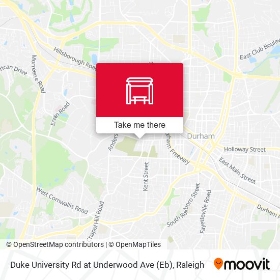 Duke University Rd at Underwood Ave (Eb) map