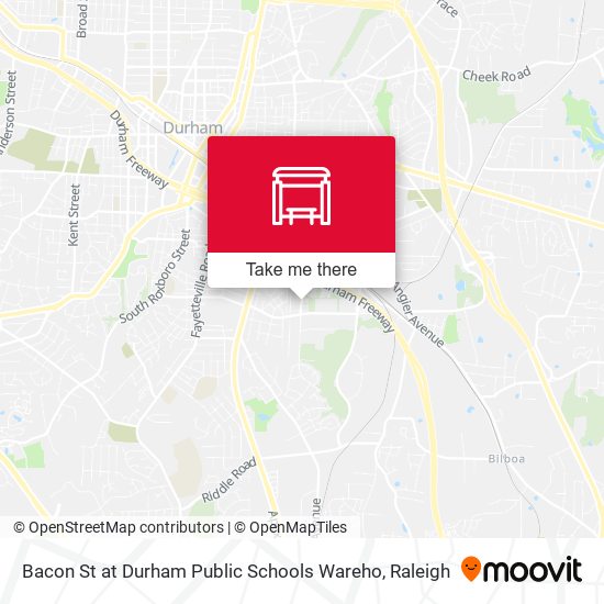 Bacon St at Durham Public Schools Wareho map