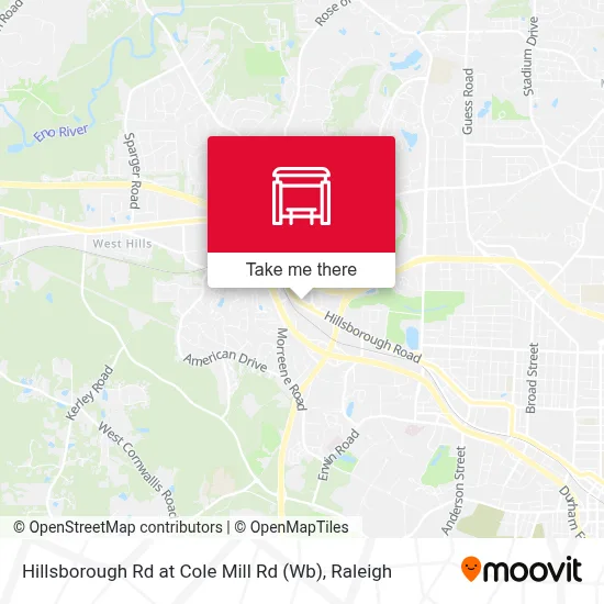 Hillsborough Rd at Cole Mill Rd (Wb) map