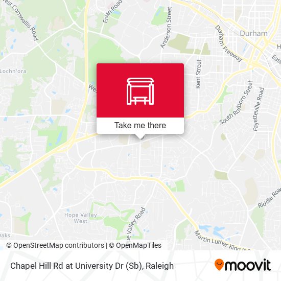 Chapel Hill Rd at University Dr (Sb) map