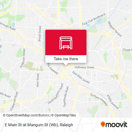 E Main St at Mangum St (Wb) map