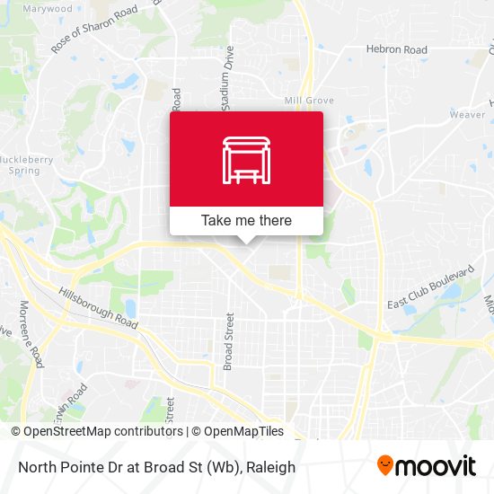 North Pointe Dr at Broad St (Wb) map
