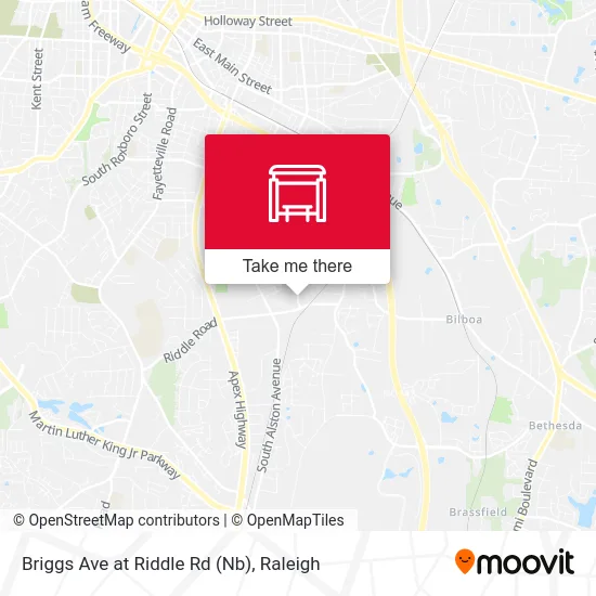 Briggs Ave at Riddle Rd (Nb) map