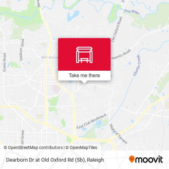Dearborn Dr at Old Oxford Rd (Sb) map