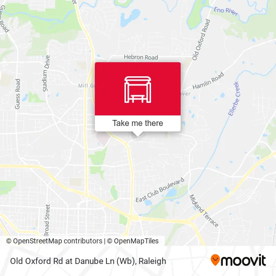 Old Oxford Rd at Danube Ln (Wb) map