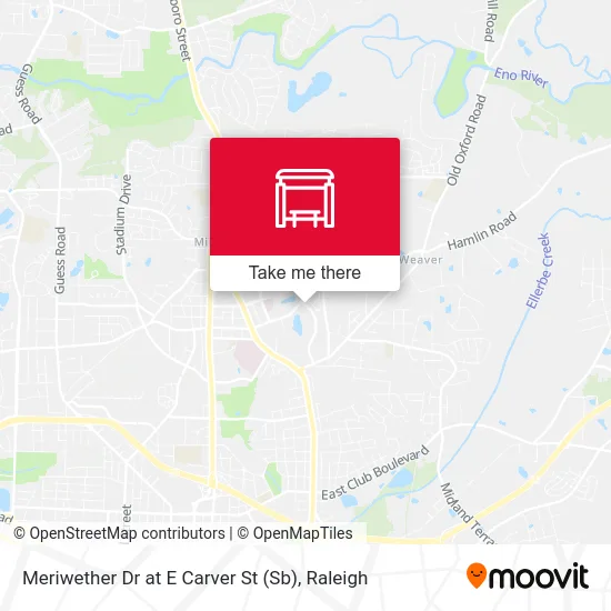 Meriwether Dr at E Carver St (Sb) map