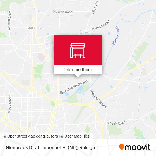 Glenbrook Dr at Dubonnet Pl (Nb) map