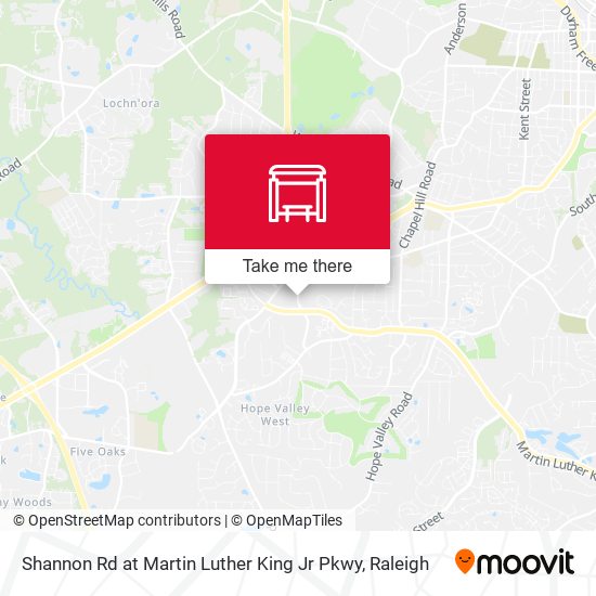 Shannon Rd at Martin Luther King Jr Pkwy map