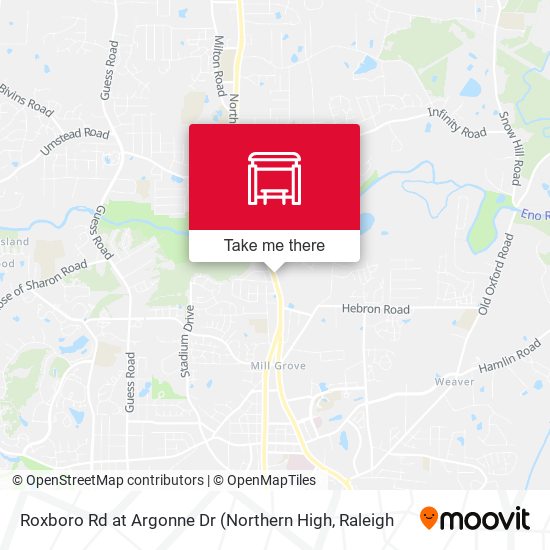 Roxboro Rd at Argonne Dr map