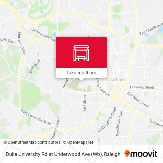 Duke University Rd at Underwood Ave (Wb) map