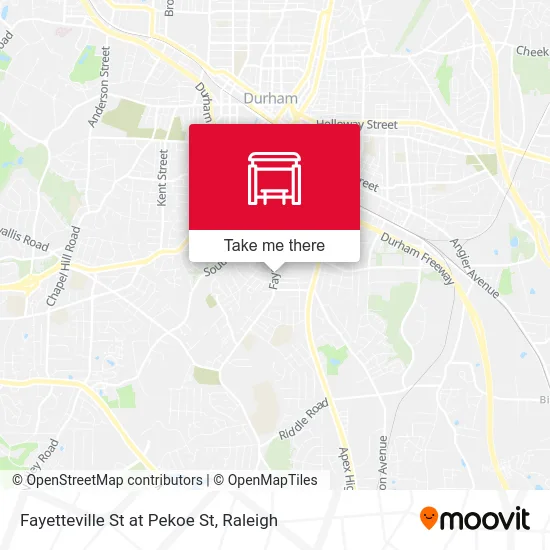 Fayetteville St at Pekoe St map