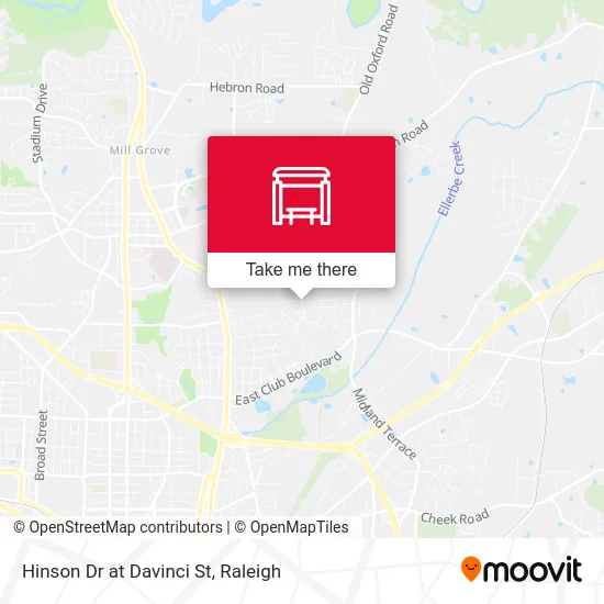 Hinson Dr at Davinci St map