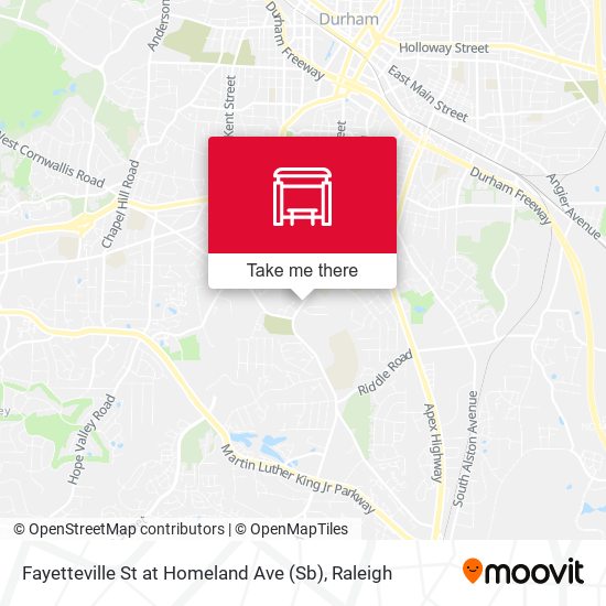 Fayetteville St at Homeland Ave (Sb) map