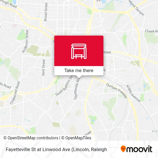 Fayetteville St at Linwood Ave map