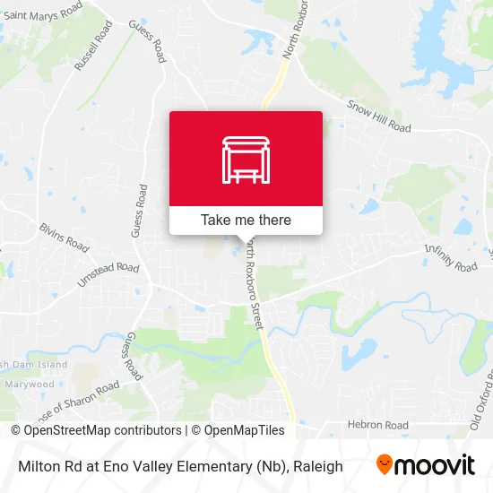 Milton Rd at Eno Valley Elementary (Nb) map