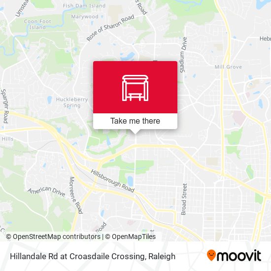 Hillandale Rd at Croasdaile Crossing map