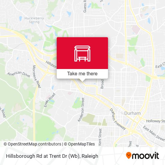 Hillsborough Rd at Trent Dr (Wb) map
