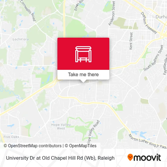 University Dr at Old Chapel Hill Rd (Wb) map