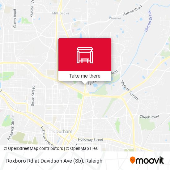 Mapa de Roxboro Rd at Davidson Ave (Sb)