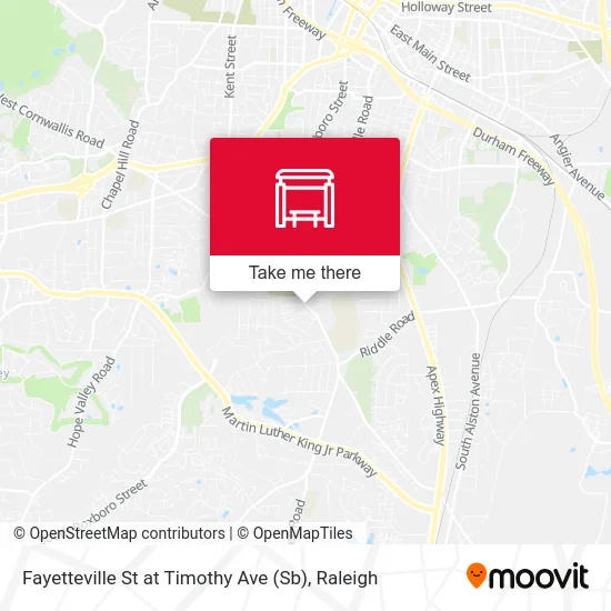 Fayetteville St at Timothy Ave (Sb) map