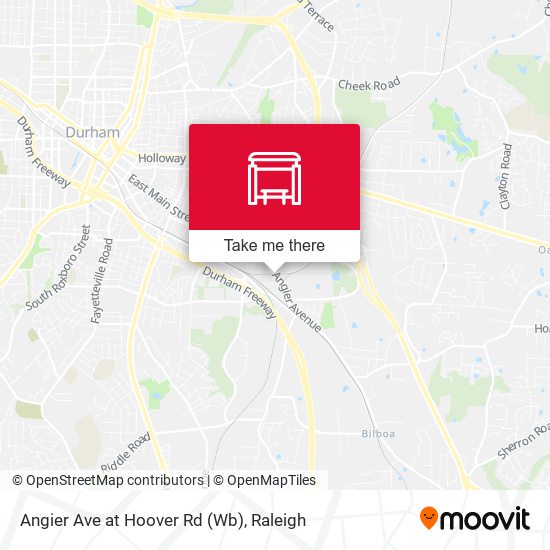 Angier Ave at Hoover Rd (Wb) map