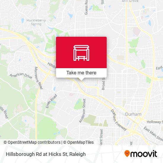 Hillsborough Rd at Hicks St map