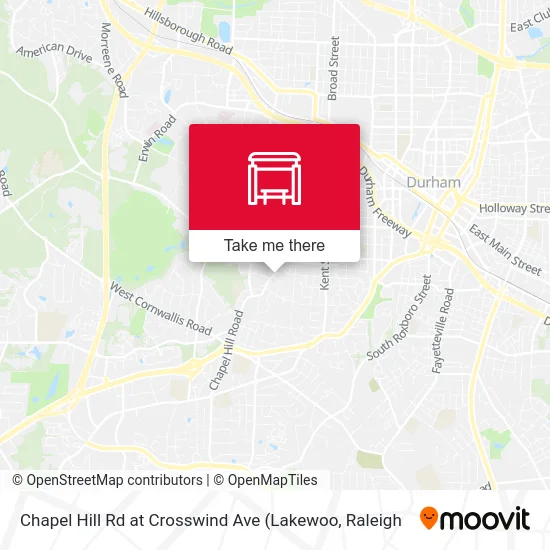 Chapel Hill Rd at Crosswind Ave map
