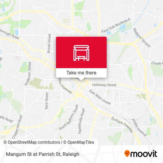 Mangum St at Parrish St map