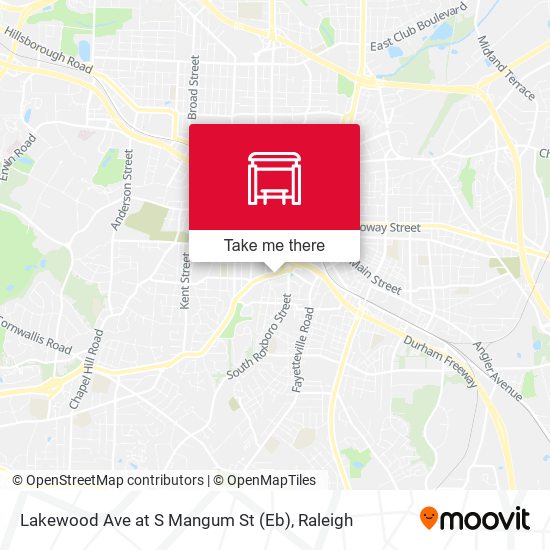 Lakewood Ave at S Mangum St (Eb) map