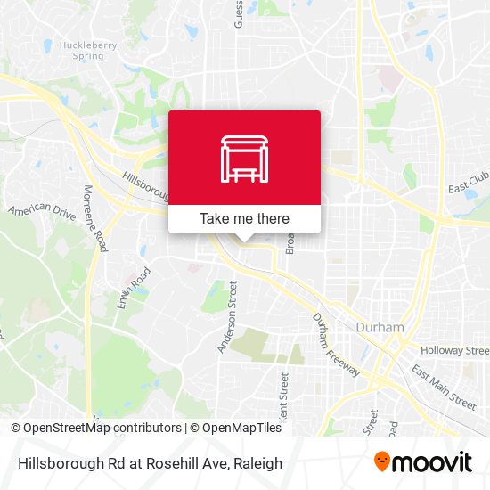 Hillsborough Rd at Rosehill Ave map