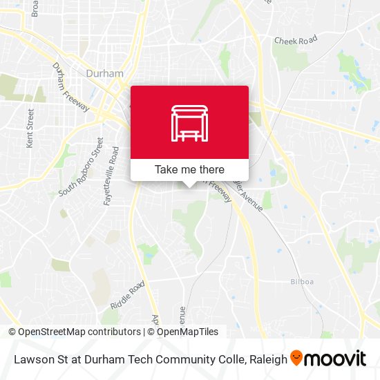 Lawson St at Durham Tech Community Colle map
