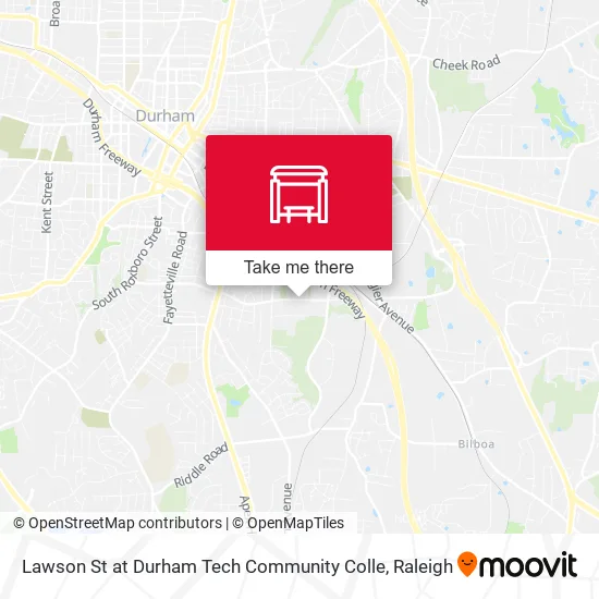 Lawson St at Durham Tech Community Colle map