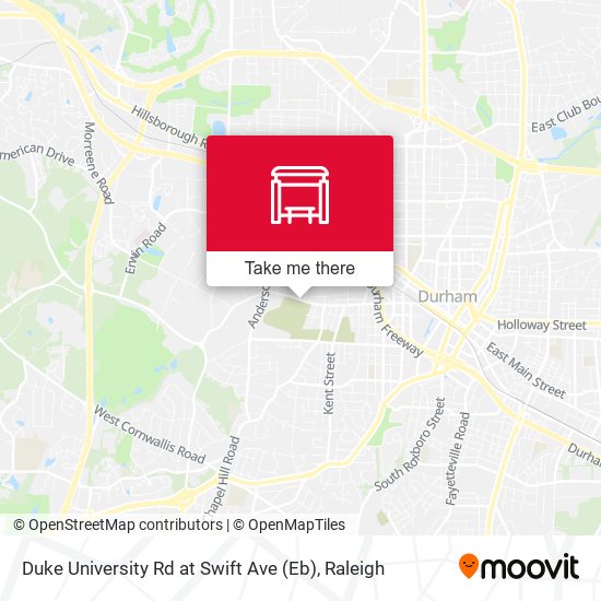 Mapa de Duke University Rd at Swift Ave (Eb)