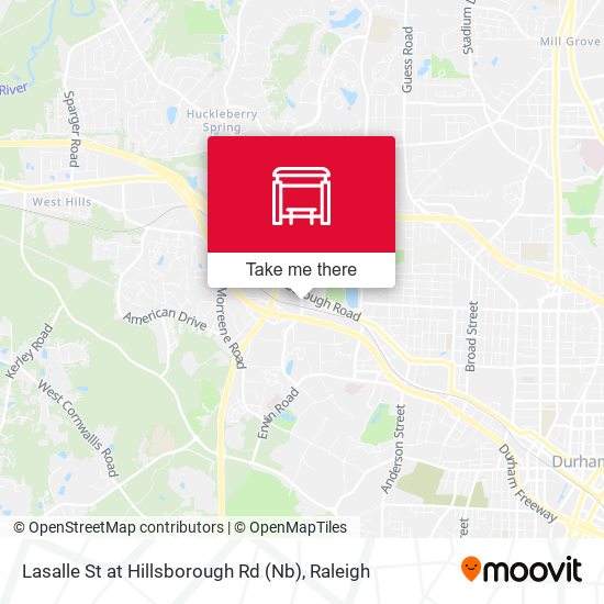 Lasalle St at Hillsborough Rd (Nb) map