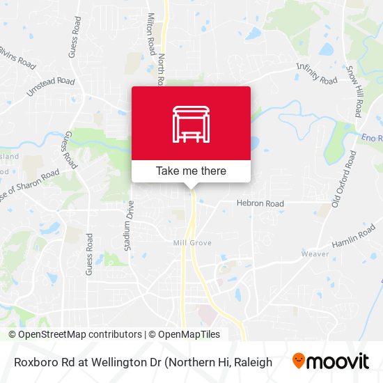 Roxboro Rd at Wellington Dr map