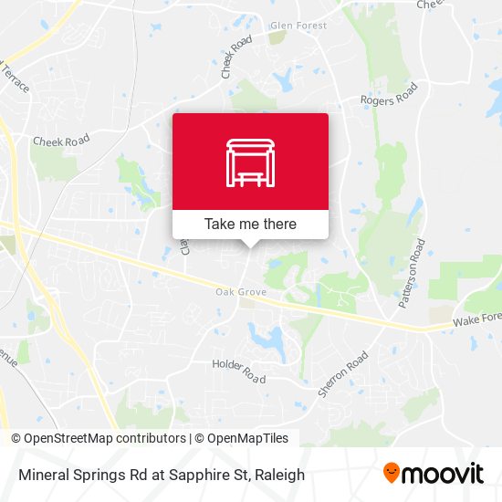 Mineral Springs Rd at Sapphire St map