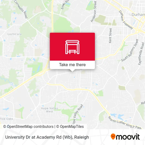 University Dr at Academy Rd (Wb) map