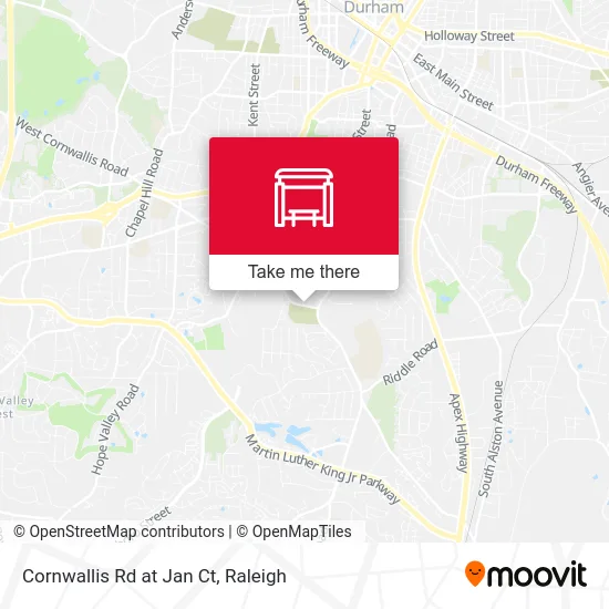 Cornwallis Rd at Jan Ct map