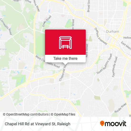 Chapel Hill Rd at Vineyard St map
