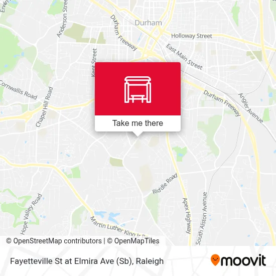 Fayetteville St at Elmira Ave (Sb) map