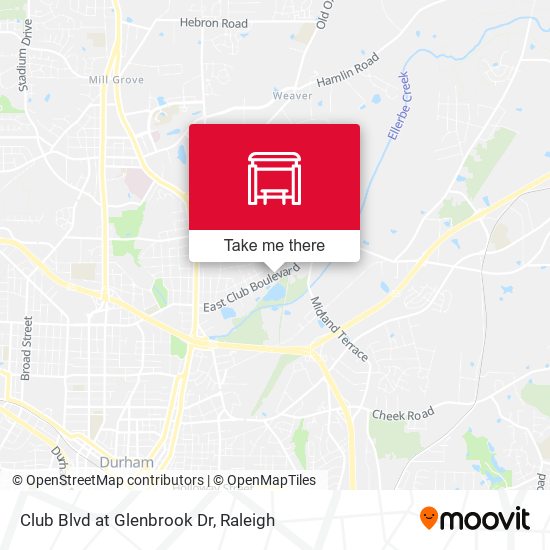 Club Blvd at Glenbrook Dr map