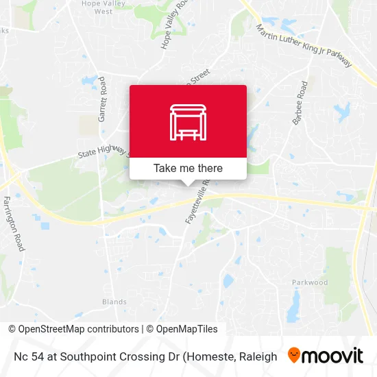 Nc 54 at Southpoint Crossing Dr map