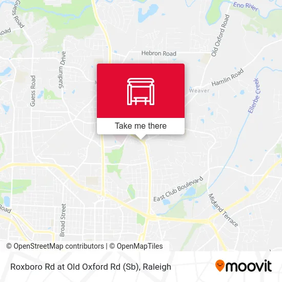 Roxboro Rd at Old Oxford Rd (Sb) map