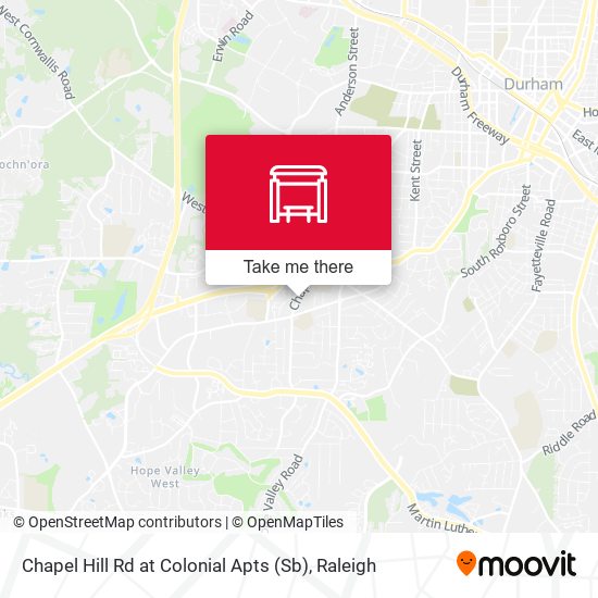 Chapel Hill Rd at Colonial Apts (Sb) map