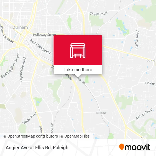 Mapa de Angier Ave at Ellis Rd