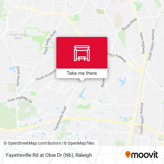 Fayetteville Rd at Obie Dr (Nb) map